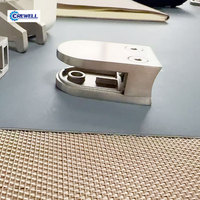 Support de main courante en acier inoxydable 304 en forme de D, finition satinée, réglable, pour balustrade d'escalier et de terrasse