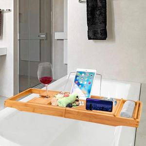 Built-in Regolabile di Lusso di Bambù di Legno <span class=keywords><strong>Bagno</strong></span> <span class=keywords><strong>Vasca</strong></span> <span class=keywords><strong>Da</strong></span> <span class=keywords><strong>Bagno</strong></span> Caddy Vassoio <span class=keywords><strong>Vasca</strong></span> <span class=keywords><strong>Da</strong></span> <span class=keywords><strong>Bagno</strong></span> di <span class=keywords><strong>Bordo</strong></span> e la Caddy con Estendere Lato - Product Image 6