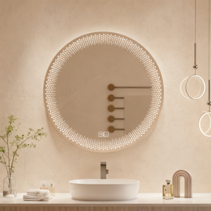 Venta Directa de Fábrica, Accesorios de <span class=keywords><strong>Baño</strong></span> para Casa y Hotel, <span class=keywords><strong>Espejo</strong></span> de Vanidad Inteligente con LED Antivaho, Formas Personalizadas, OEM/ODM - Product Image 1