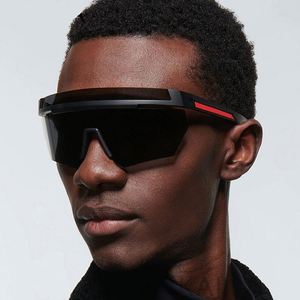 Gafas de Sol Unisex al por Mayor, Estilo Punk, sin Montura, Lente de una Pieza, Gafas Deportivas, Steampunk, Extra Grandes, Y2K, con Espejo - Product Image 3