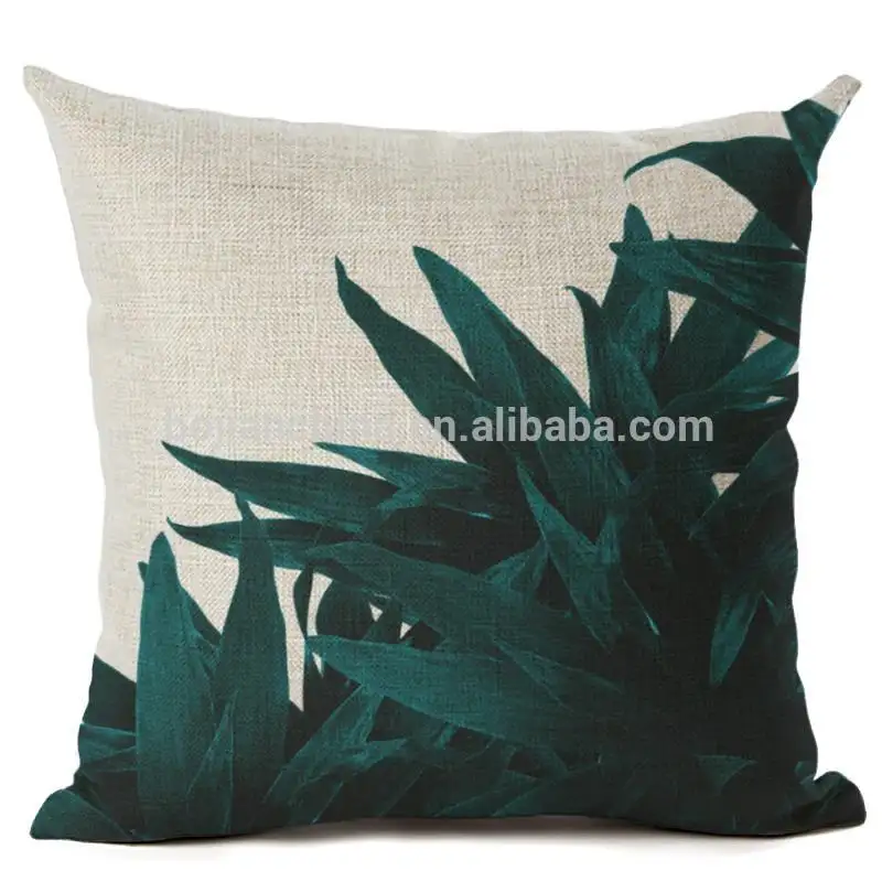 Dubai hot sale flower botany pillow cover plain pillowcase potted plant cushion cover 2019