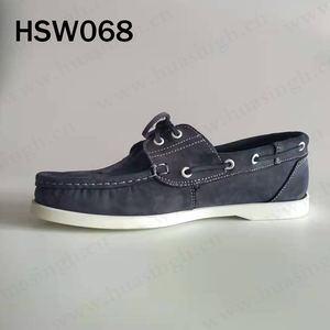 Rwh, Bleu foncé <span class=keywords><strong>Chaussures</strong></span> à pois <span class=keywords><strong>en</strong></span> cuir nubuck de qualité supérieure avec lacets <span class=keywords><strong>Chaussures</strong></span> de <span class=keywords><strong>bateau</strong></span> décontractées pour le quotidien à vendre HSW068 - Product Image 2