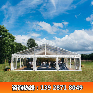 Tente de réception pour mariage, 300 personnes, structure en aluminium, toit en PVC, construction modulaire, quatre saisons, imperméable, transparente - Product Image 3
