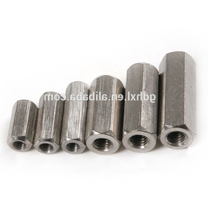 Separadores Hembra de Acero Inoxidable Galvanizado DIN 6334 DIN 1479, Acoplamiento con Tuerca Hexagonal Larga - Product Image 1