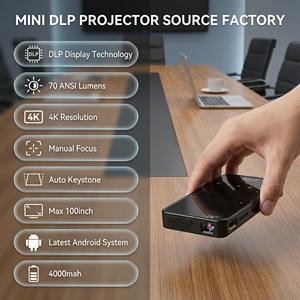 Mini Proyector Portátil Aome S90, 3D 4K DLP LED Android 9, 2G RAM, WiFi 5G, Tiro Corto, Batería, Exterior, 32GB, 30000 Horas - Product Image 2