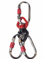 Accessoires de montage pour boucles aériennes avec mousquetons pivotants et connecteurs en forme de 8