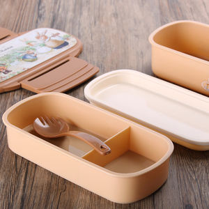 กล่องข้าวพลาสติกสองชั้<span class=keywords><strong>น</strong></span>ลายการ์<span class=keywords><strong>ตู</strong></span><span class=keywords><strong>น</strong></span>กระต่าย ขนาด <span class=keywords><strong>18</strong></span>*10*9 ซม. พร้อมช่องแบ่ง - Product Image 3