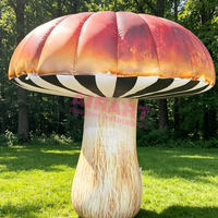 Décoration de champignon gonflable, champignon gonflable géant rose pour la décoration de fêtes, d'événements et de festivals