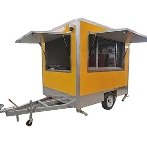 Factory supply fully equipped food trailer 250*210*225cm stainless steel small food trailer