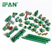 IFANPLUS Styles complets PPR matériaux de plomberie filetage Injection plastique eau plomberie PPR raccords de tuyauterie