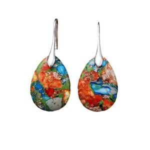 Pendientes colgantes de piedra Emperador de estilo étnico, coloridos naturales para viajes diarios, exageración religiosa exquisita para regalo y fiesta - Product Image 6
