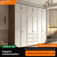 Armoire à portes battantes en bois de style nordique Dong Ma avec coiffeuse, mobilier de chambre multifonctionnel
