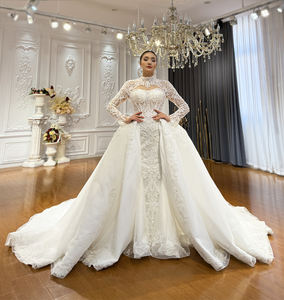 فستان زفاف حورية البحر المخصص والجميل بتصميم اثنين في واحد، صور حقيقية، فستان عروس أماندا نوفياز، روب دي - Product Image 2