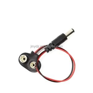 12 ซม. 6F22 ฝาครอบแบตเตอรี่แบบ T-type 9V พร้อมอะแดปเตอร์แปลงไฟ DC 5.5*2.1 มม. 3.5 มม. แบบตัวเมีย - Product Image 1