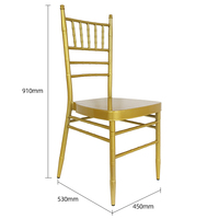 Chaise de banquet Chavari en acrylique Chaises Chiavari de location en métal et acier Napoléon pour hôtels et restaurants Cuisine empilable