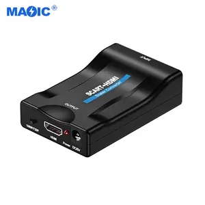 Equipo de Audio y vídeo, adaptador de scart a hdmi, convertidor con cable usb, 1080p, PAL, NTSC