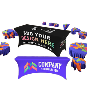 Nappe personnalisée en polyester non tissé imprimée avec logo d'entreprise pour événements et usage domestique - Product Image 1