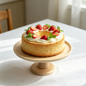 Base para Pastel de Madera de Caucho, Diámetro 25.7x12cm, Acabado Blanco Lavado - Pedestal Apto para Alimentos para Bodas, Fiestas y Repostería Casera - Product Image 6