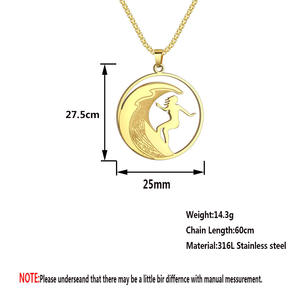 Collier pendentif de mode pour femme, bijoux fins, ensemble de colliers en acier inoxydable, BisuteríaSurfGirl - Product Image 3