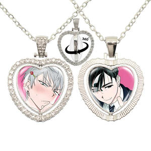 Collana con Ciondolo a Cuore Rotante Bifacciale ALIEN STAGE Mizi Sua Till Ivan Hyuna Luka, Gioielli Charm per Fan e Coppie - Product Image 5
