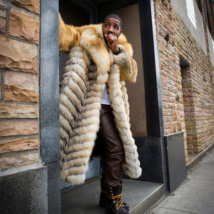 신상품 겨울 두꺼운 따뜻한 겨울 럭셔리 남성 자켓 폭스 모피 코트 모피 자켓 - Product Image 4