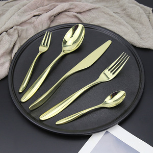 Elegante Set di stoviglie in acciaio inossidabile 304 forchetta forchetta forgiato di alta qualità cucina occidentale di lusso per ristoranti di casa/hotel - Product Image 2