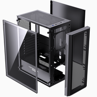 Lovingcool OEM ODM Noir PC Accessoires ATX Desktop Gaming Mid Towers Châssis Prend en charge 240mm Refroidissement par eau Jeu personnalisable