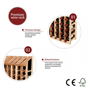 Tủ rượu đứng cao bằng gỗ thông, dùng cho thương mại, tùy chỉnh 100 chai - Product Image 4