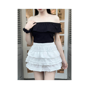 กระโปรงมินิสั้นเอวสูงลำลองคุณภาพดีสำหรับผู้หญิง เนื้อผ้านุ่ม ปรับได้ 100% ผ้าฝ้าย หลายขนาด ผลิตในเวียดนาม มีตัวอย่างให้ฟรี - Product Image 1