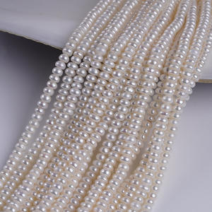 Promotion à durée limitée : Perles d'eau douce naturelles plates de 4-5 mm, semi-finies, pour collier DIY, accessoires de bijoux en vrac - Product Image 3