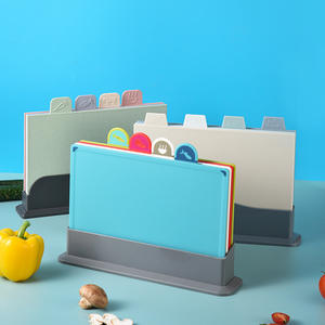 Ensemble de planche à dé<span class=keywords><strong>couper</strong></span> en PE de qualité alimentaire avec logo personnalisé planche à pédoncule de blé en plastique pour hacher la viande accessoire d'ustensiles de cuisine emballé - Product Image 1