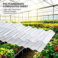 Tôle ondulée en polycarbonate avec revêtement UV, teinte bronze, longueur personnalisable, design moderne, imperméable, écologique, pour quai de parc
