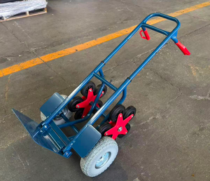 स्केलेबल फोल्डिंग प्लेट बोरे ट्रक सीढ़ियों पर चढ़ना सुरक्षात्मक हैंडल के साथ 12 पहियों आसान परिवहन सीढ़ी पर्वतारोही ट्रॉली - Product Image 4