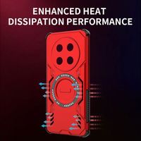 Funda de Teléfono de Lujo a Prueba de Golpes de TPU+PC al por Mayor para Honor X6C X7C X8C X60 Pro con Anillo Magnético y Carga Inalámbrica