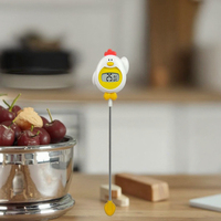 Termometer daging baca instan Digital, pengukur suhu makanan berbentuk ayam gaya minimalis untuk pengasap panggangan BBQ