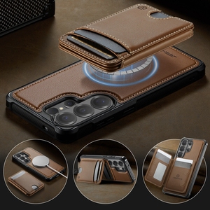 Pour <span class=keywords><strong>Samsung</strong></span> S26 Ultra/A57/A37/A56/A16/A17 – Étui de téléphone avec charge sans fil 2-en-1 et porte-cartes détachable - Product Image 1