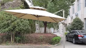 Hot Sale Aluminium Roma Regenschirm Patio Outdoor Sonnenschirme Modern Big Garden Hanging Umbrella