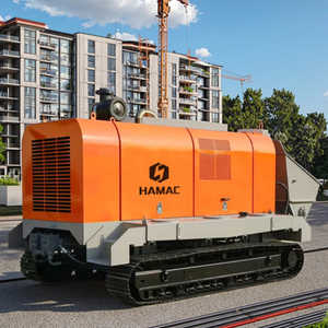 Pompe à béton sur chenilles diesel DHBTL80 de haute qualité, alimentation électrique, pour l'industrie de la construction, en vente - Product Image 1