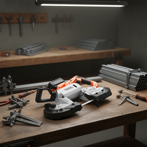 Scie à ruban sans fil portable 20V, 5 pouces, moteur sans balais à coupe profonde pour usage domestique et atelier - Product Image 2