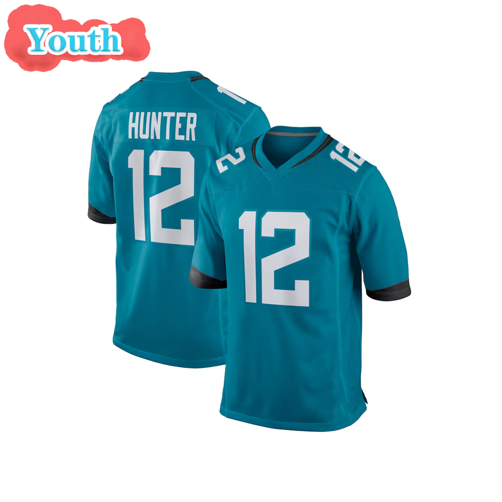 12#Travis Hunter-Teal-Youth