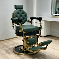 Imperial Green Gold Friseurstuhl Verstellbarer Barbierstuhl Multifunktionaler Hydraulischer Stuhl
