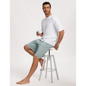 <b>Mens</b> <b>Sleep</b> <b>Shorts</b> Bamboo Viscose Soft Comfy Pajama Bottoms 100% Cotton Knitted Modal Sleepwear <b>Short</b> Pajamas <b>Mens</b> - Product Image 3