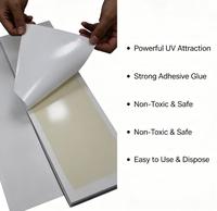Producto en Oferta, Duradero, Ecológico y con Protección UV Trampa de pegamento para moscas e insectos con luz, pegamento resistente a los rayos UV de una sola cara para uso en interiores