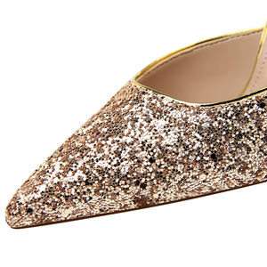 283-12 di Modo semplice metallo <span class=keywords><strong>con</strong></span> <span class=keywords><strong>tacco</strong></span> a spillo <span class=keywords><strong>tacco</strong></span> <span class=keywords><strong>alto</strong></span> bocca superficiale sottolineato paillettes baotou pantofole <span class=keywords><strong>sandali</strong></span> femminili - Product Image 5