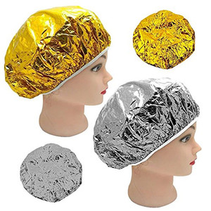 <span class=keywords><strong>Bonnet</strong></span> de douche jetable en aluminium isolant thermique, imperméable, pour spa, salon de coiffure, soins capillaires, anti-evaporation - Product Image 1