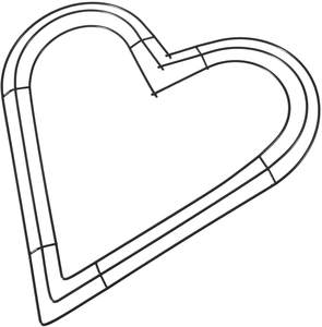 Christmas Decoration Door Craft Metal Wreath Frame Ring Heart-Shaped DIY Macrame <strong>Floral</strong> Crafts <strong>Wire</strong> Wreath Form - Product Image 2