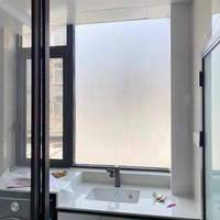 Film de contact auto-adhésif blanc mat transparent, autocollant de confidentialité givré pour la décoration de la salle de bain, film pour fenêtre en verre givré