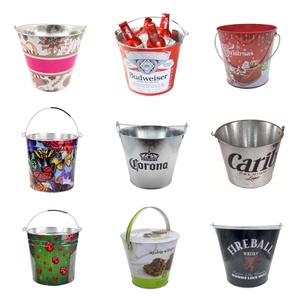 Custom Logo Party Drink Cooler Eco-Friendly <b>Plastic</b> Round 5L Beer Wine for Ice Bucket - Product Image 5