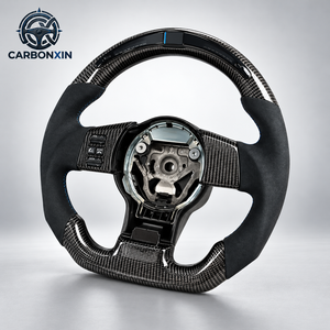 Volant sport chauffant personnalisé en fibre de carbone, 3 branches, 40 mm, avec revêtement en cuir pour Nissan Altima Teana 350Z 2019-2024 - Product Image 2