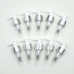 ปั๊มโลชันอลูมิเนียมสีเงินขนาด<span class=keywords><strong>28</strong></span> /410 24/410สำหรับแชมพู - Product Image 1